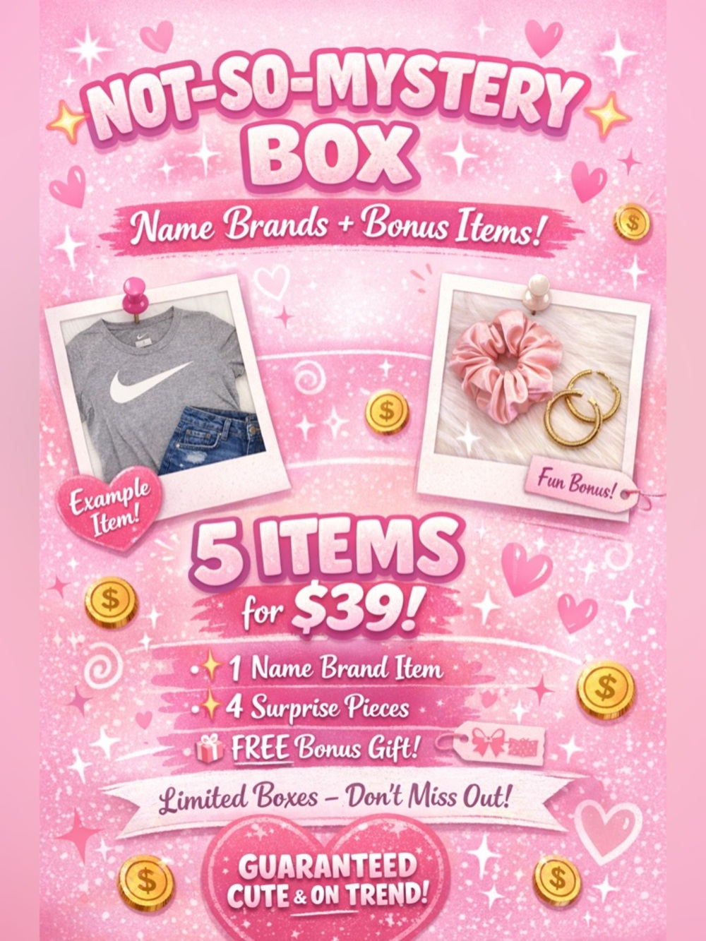 NOT-SO-MYSTERY BOX!! Name Brands +Bonus Items! (Read description)🌹🌹🌹🌹🌹